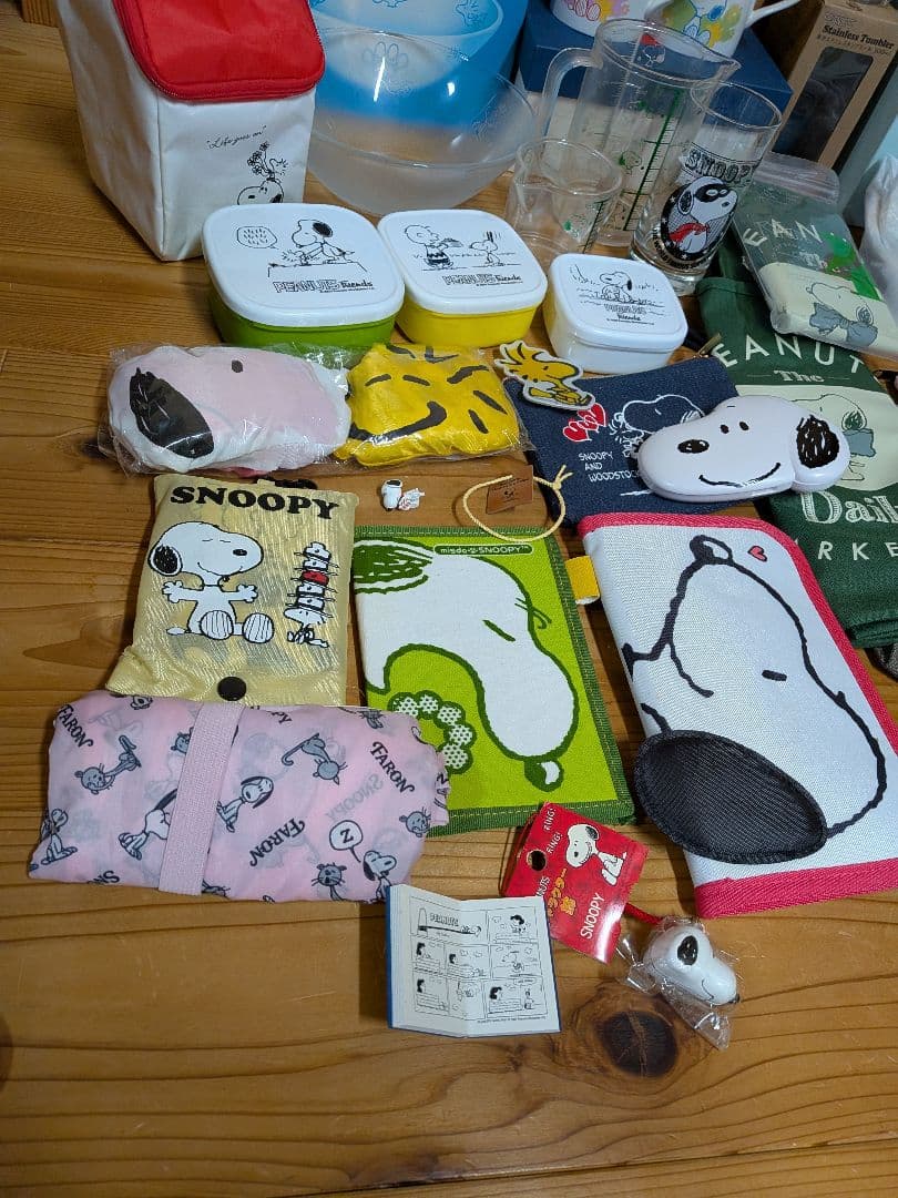 新品　スヌーピー　SNOOPY　皿　コップ　グラス　カバー　セット
