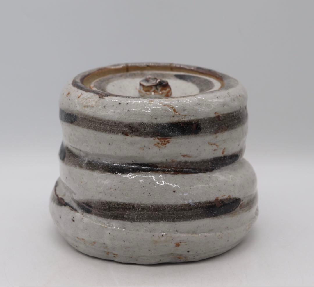 志野口付水指　在銘　木箱入　茶道具　送料込み250429