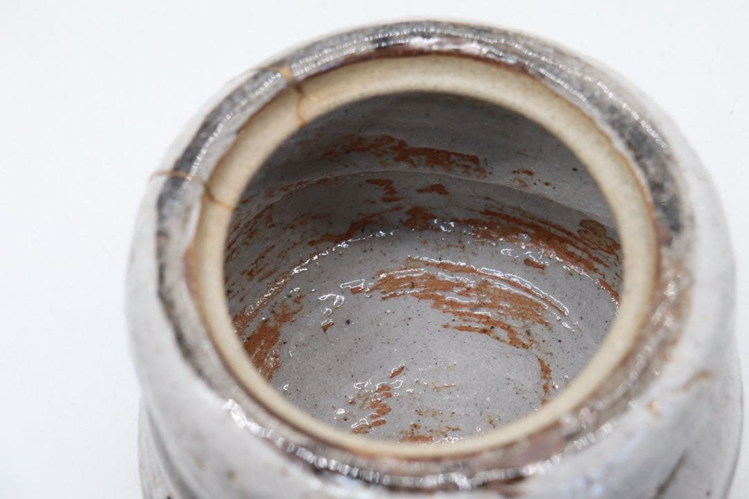 志野口付水指　在銘　木箱入　茶道具　送料込み250429