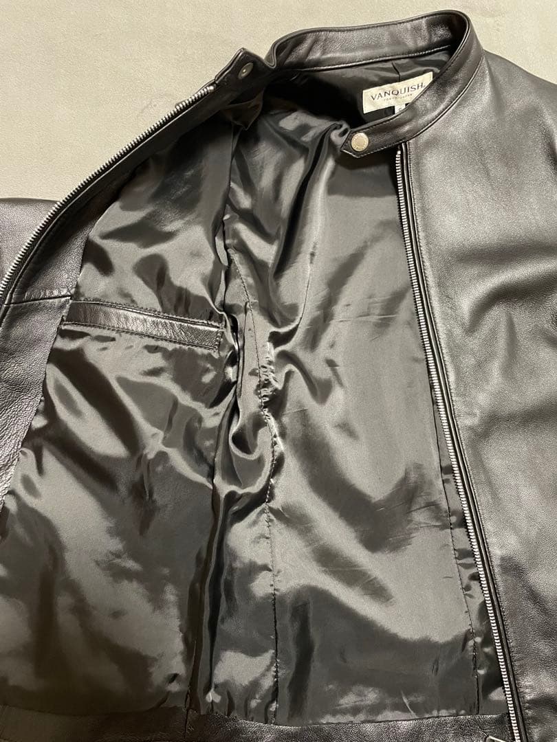 VANQUISH シングルライダースジャケット 革ジャン