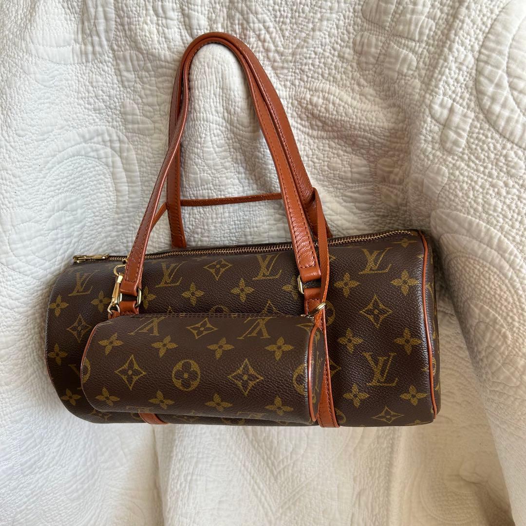 ルイヴィトン モノグラム 旧型 パピヨン30 ハンドバッグ ミニポーチ付き