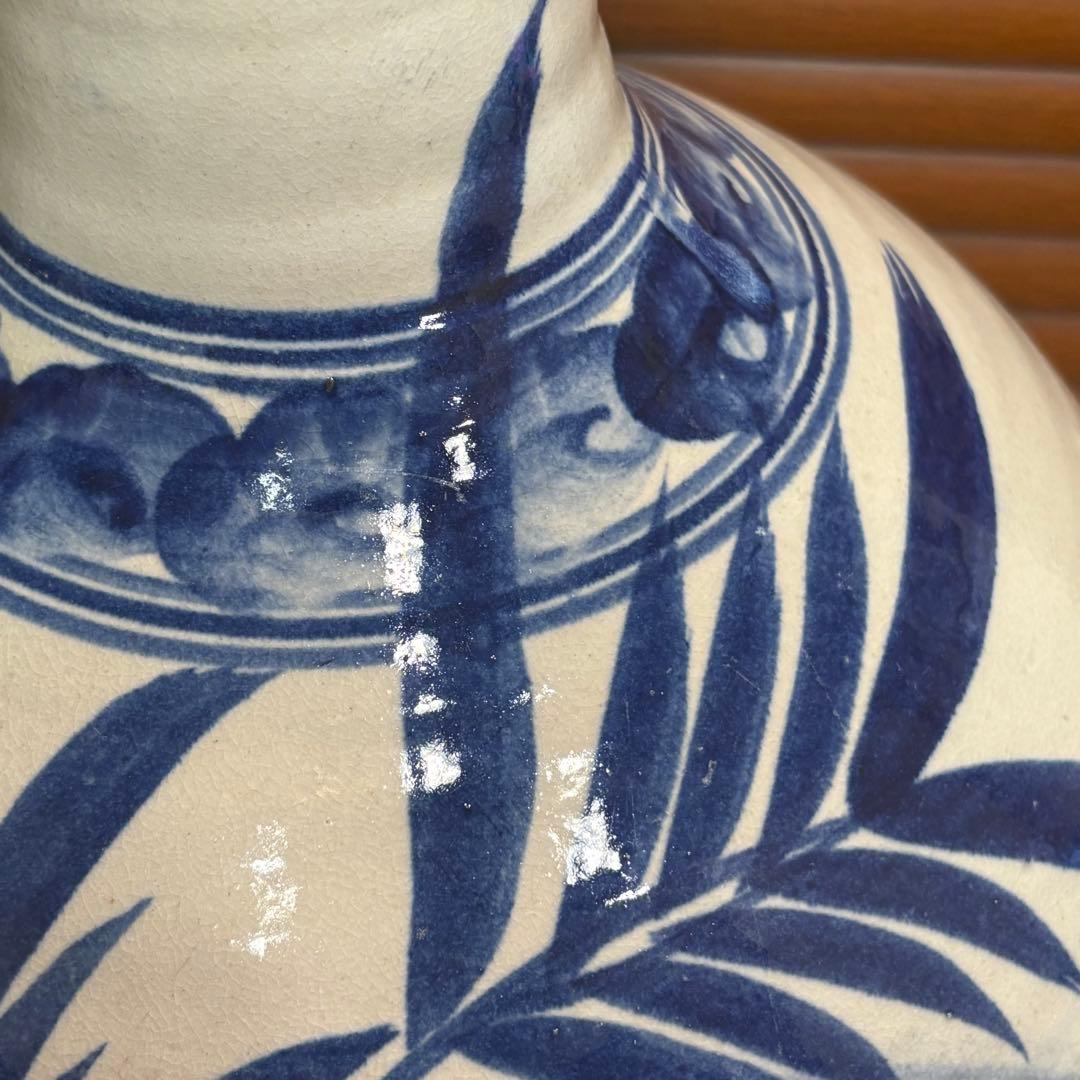 特大　染付徳利　民芸