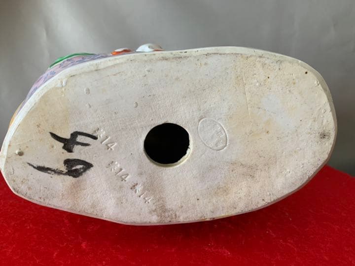 置物　弥勒佛 粉彩人物