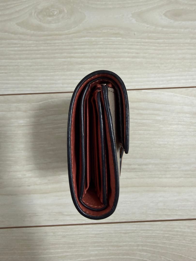 ロエベ　レザー製三つ折り財布 ベージュ