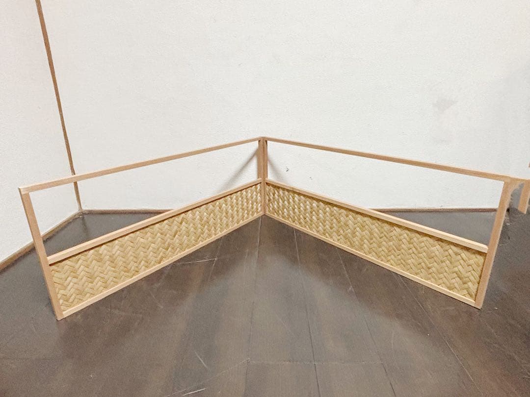 ほぼ未使用 茶道具 黒田宗傳造 竹アジロ台目棚 風炉先屏風 堀内宗完兼中斎書付