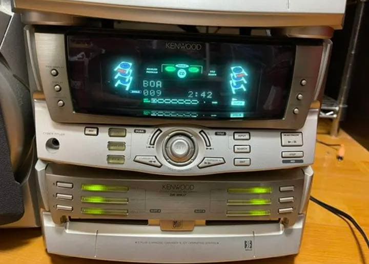 懐かしい レトロ 昭和 KENWOODステレオ MD ラジオ 古い