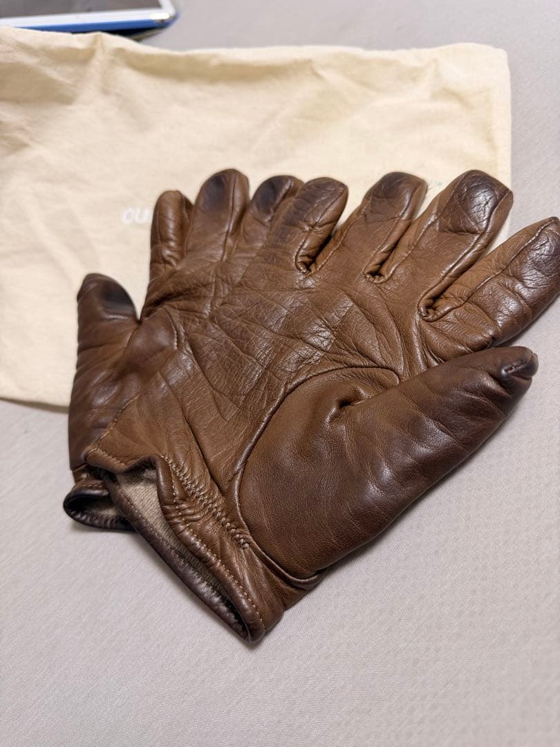 OUR LEGACY 24AW HIS GLOVES レザー　BROWNサイズM