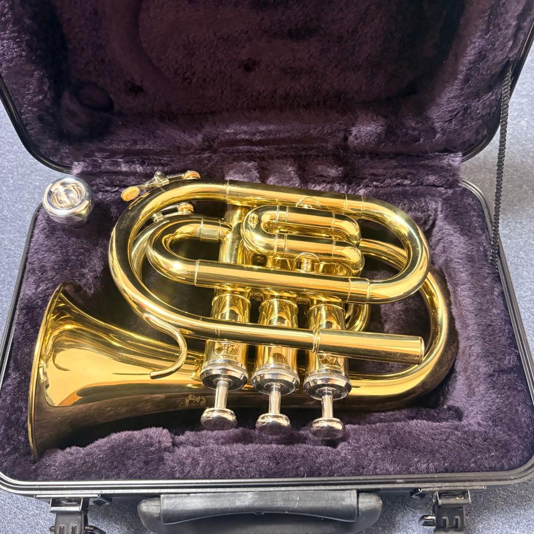 J. Michael ポケット トランペット 本体 ケース付き