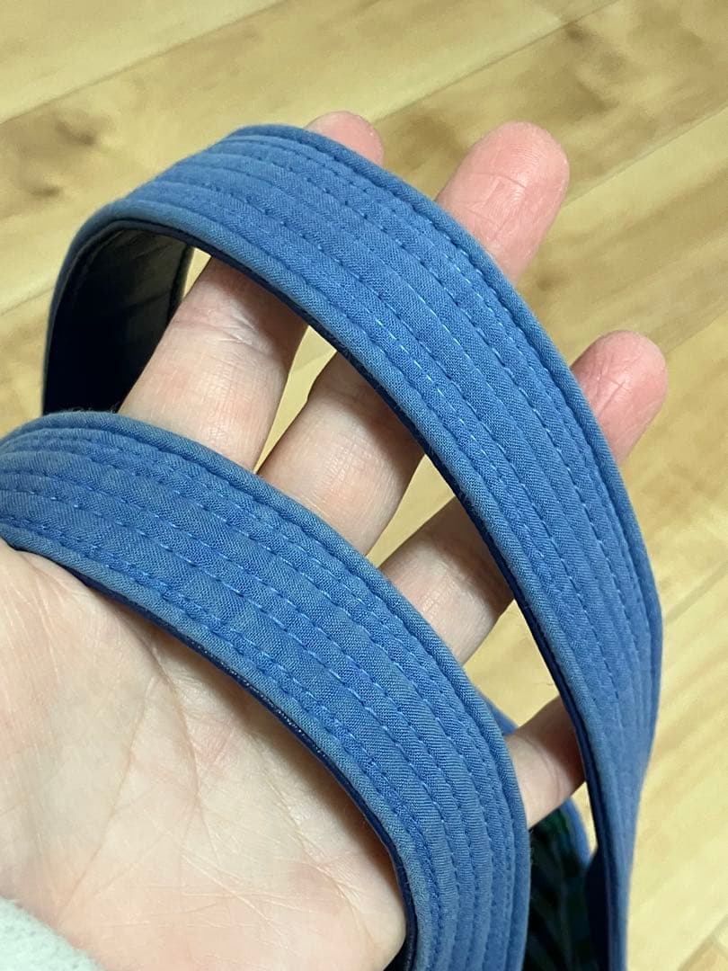 美品数回使用　familiar ピオヌンナルコラボバッグ ヌビ ブルーファミリア