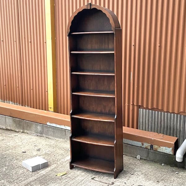 アンティーク　ロケット型オープンラック　アーチ状ブックシェルフ