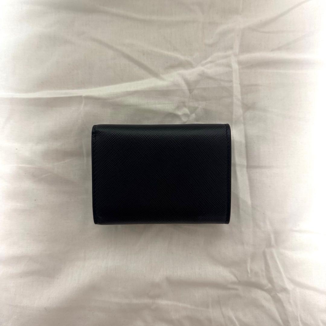PRADA 三つ折り財布 サフィアーノレザー ブラック