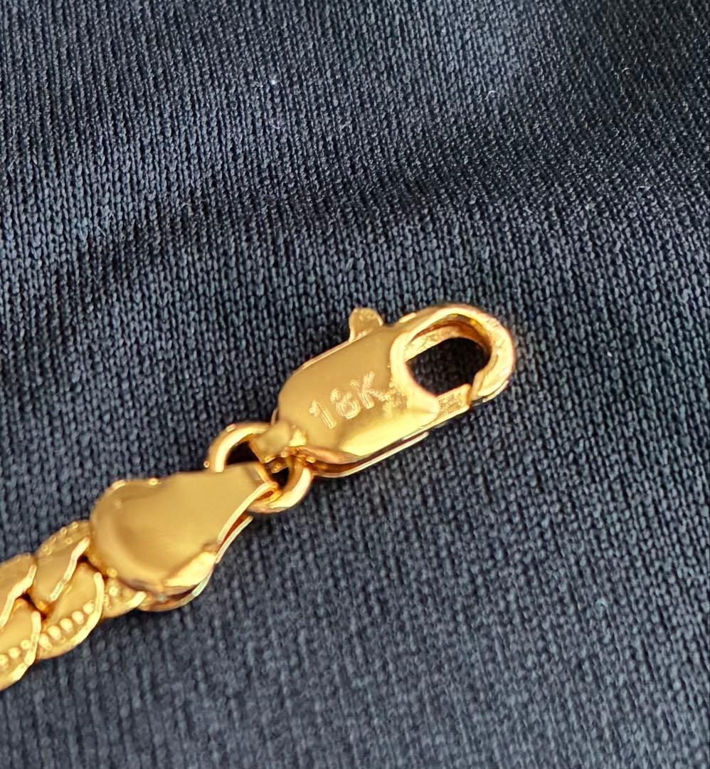 整理品　20cm喜平ゴールドブレスレット　18k刻印