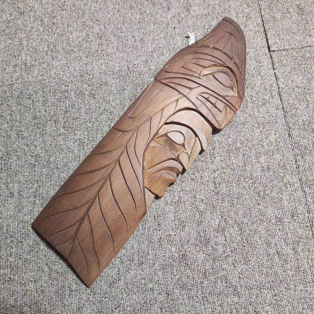 カナダ 先住民 ネイティブアメリカン ウッドカービング 彫刻　壁掛け