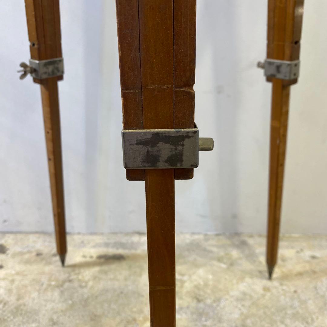 ビーチ無垢材三脚花台 アンティーク