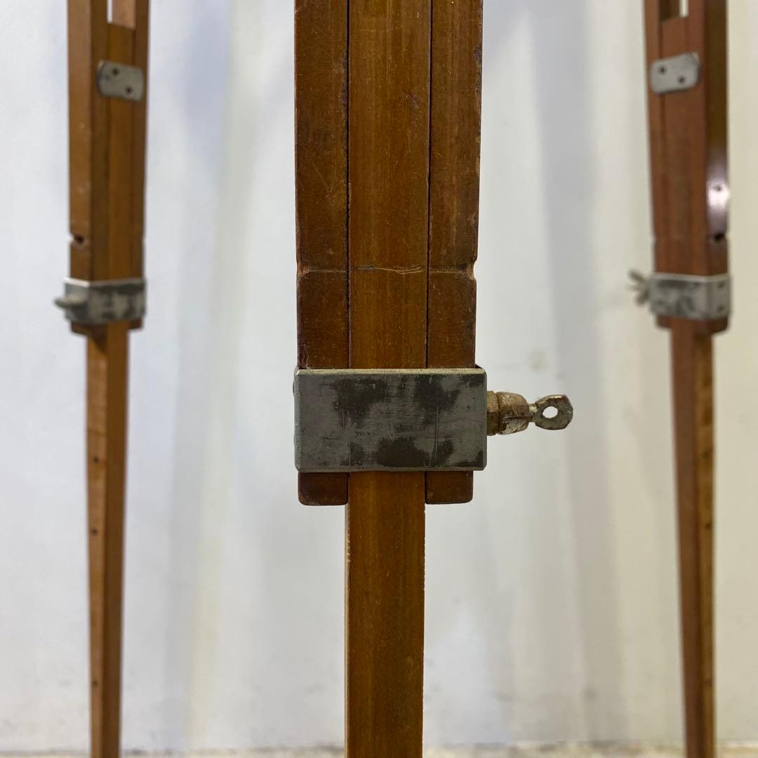 ビーチ無垢材三脚花台 アンティーク