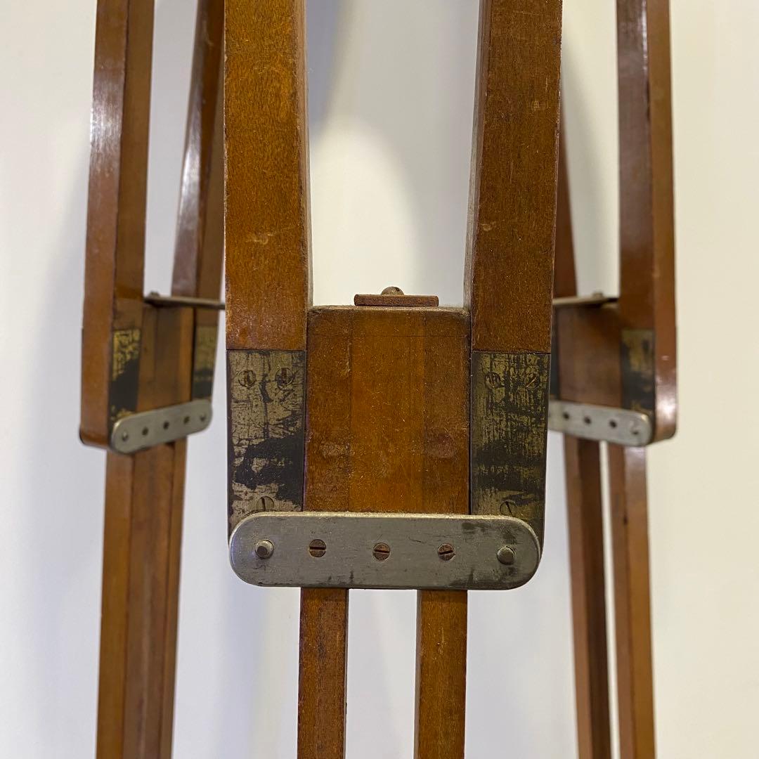 ビーチ無垢材三脚花台 アンティーク