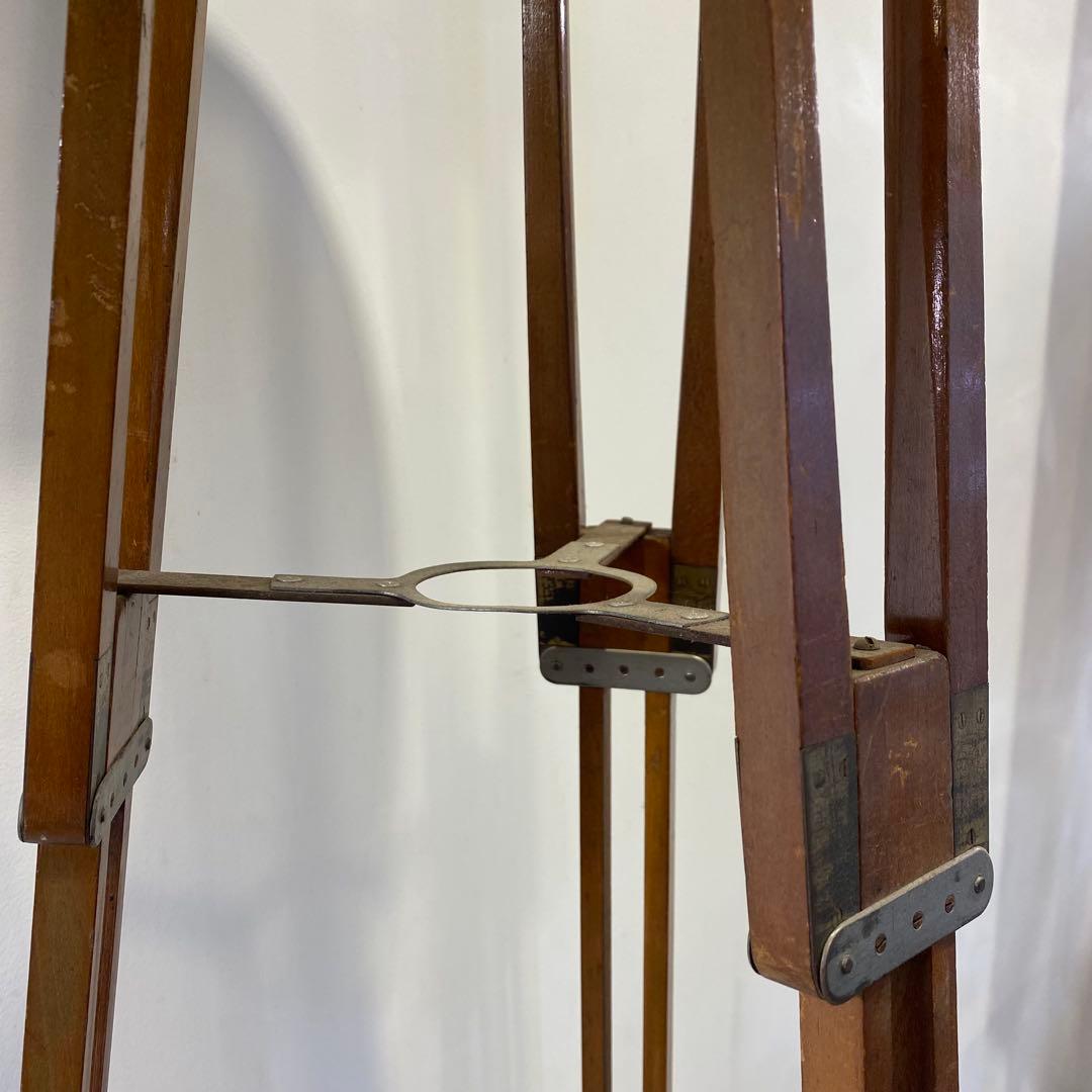 ビーチ無垢材三脚花台 アンティーク