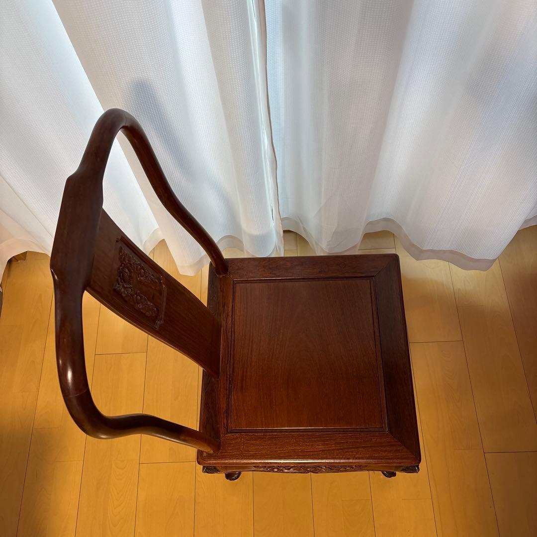 唐木家具　花梨　クラシックスタイル 木製椅子 ダークブラウン①