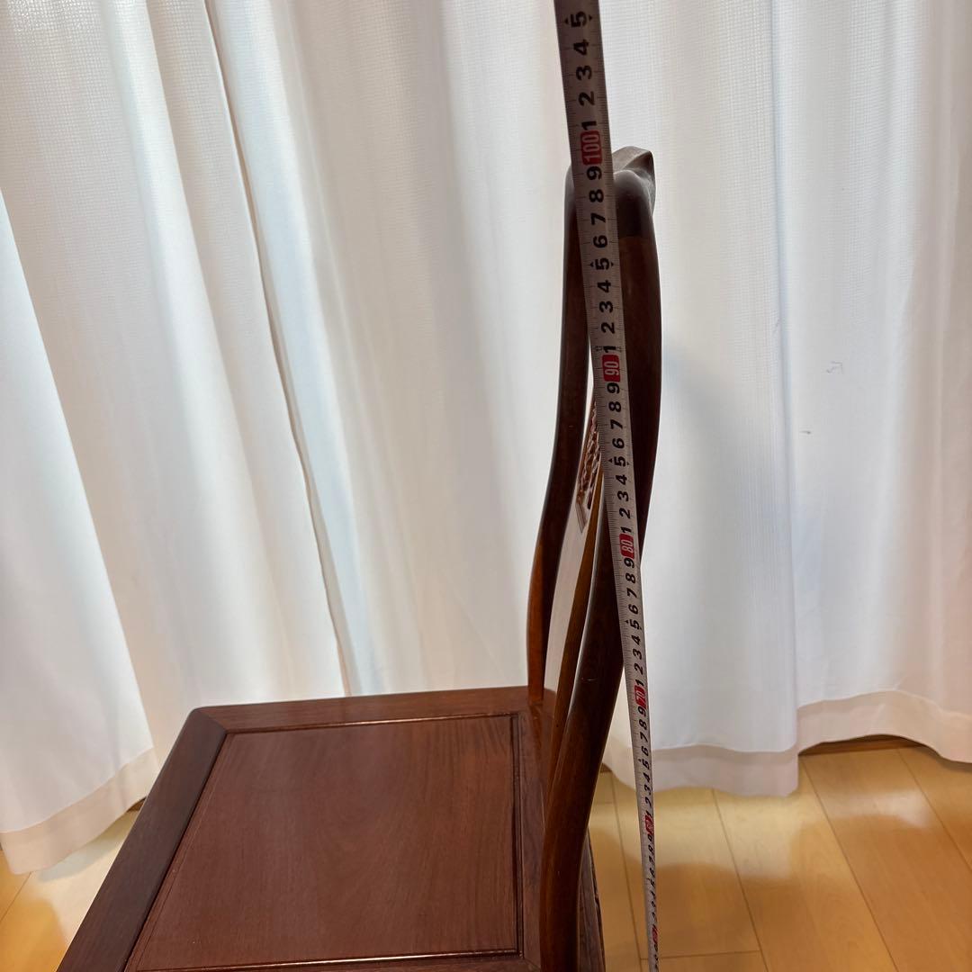 唐木家具　花梨　クラシックスタイル 木製椅子 ダークブラウン①