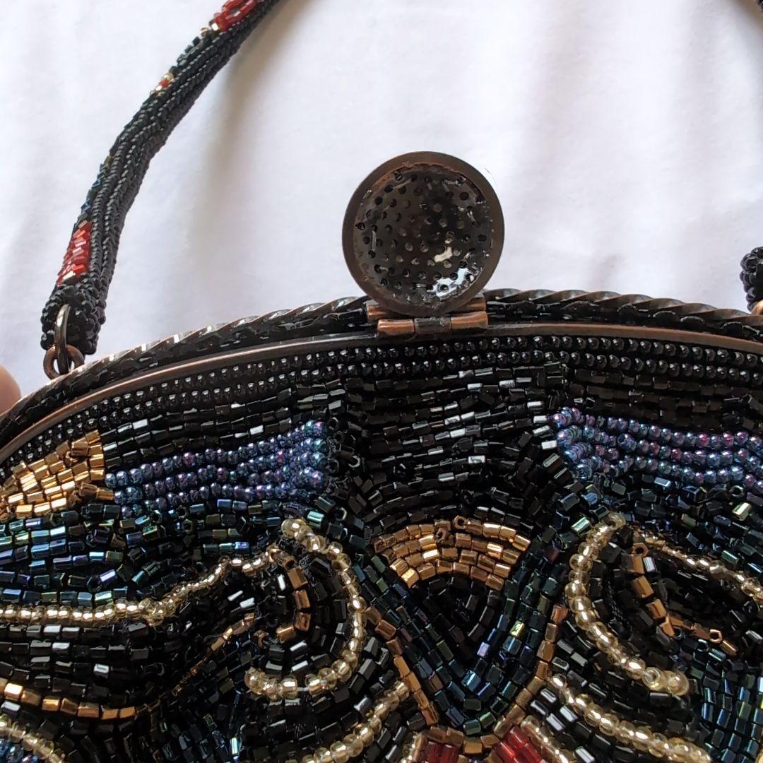 LUMY フォーマルバッグ 総ビーズバッグ モルティ ハンドバッグ