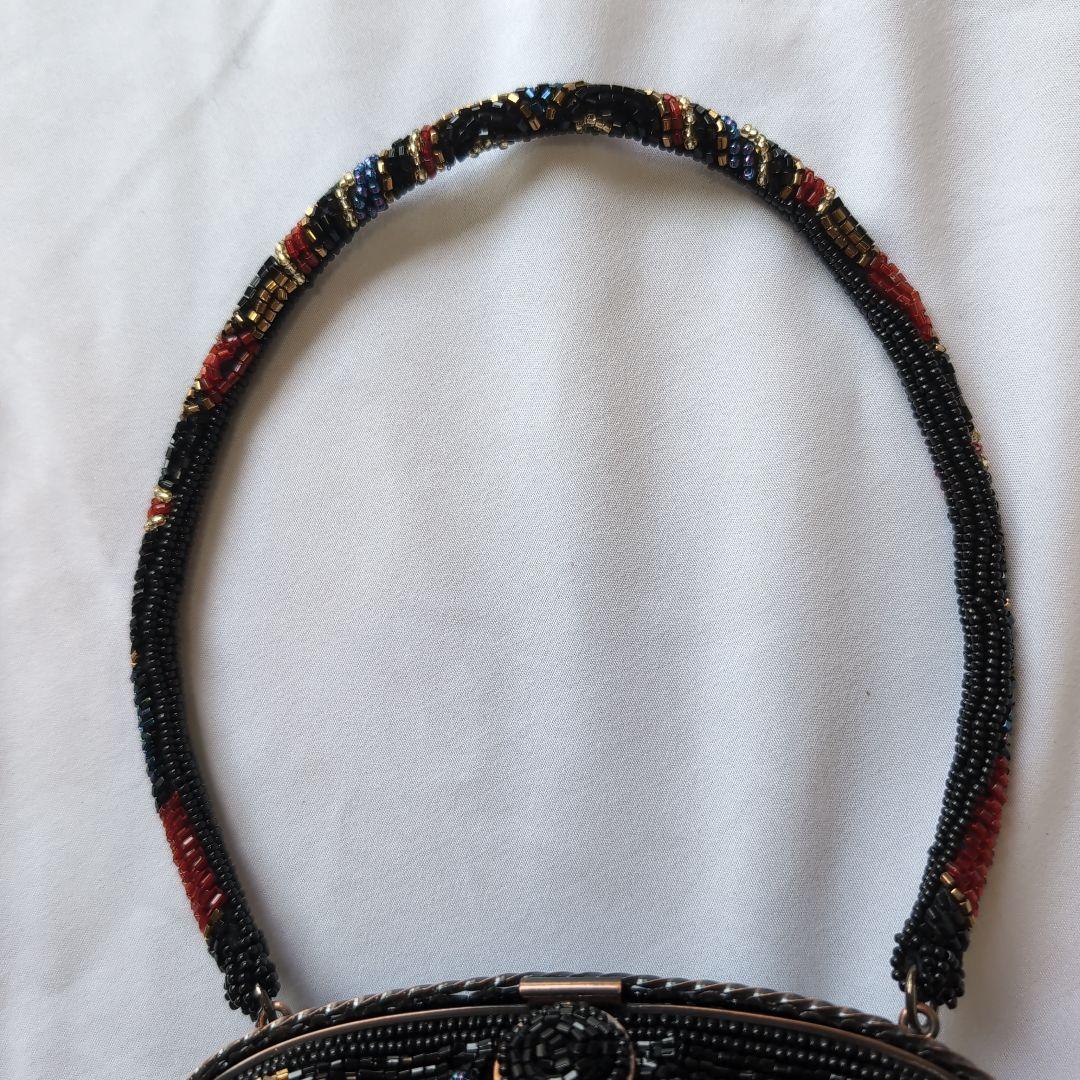 LUMY フォーマルバッグ 総ビーズバッグ モルティ ハンドバッグ