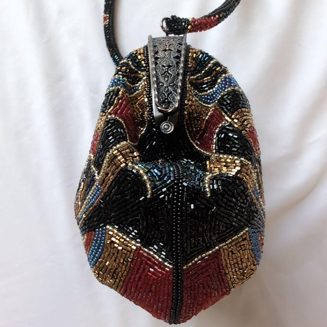 LUMY フォーマルバッグ 総ビーズバッグ モルティ ハンドバッグ