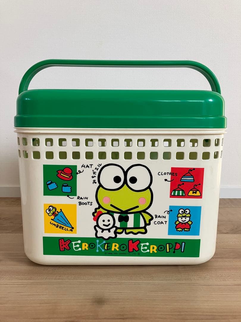 s*h様 けろけろけろっぴ サンリオキャラクター プラスチック バスケット カゴ