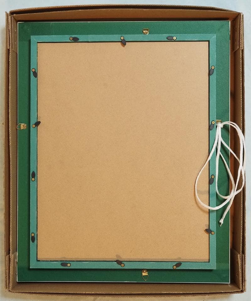 風景・人物画　油絵　中島潔　F6号画作　朧月夜　額付き　手描き　肉筆