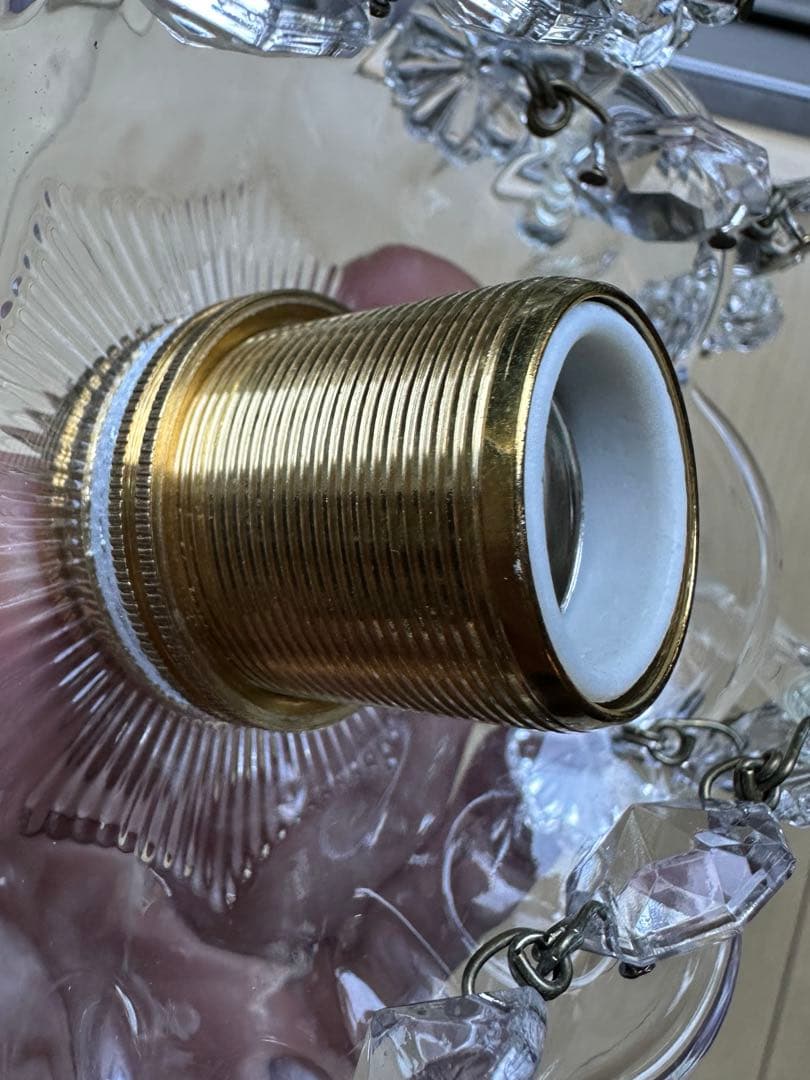 1920年代 フランス アンティーク 雨に濡れた可愛いお花のミニシャンデリア＊