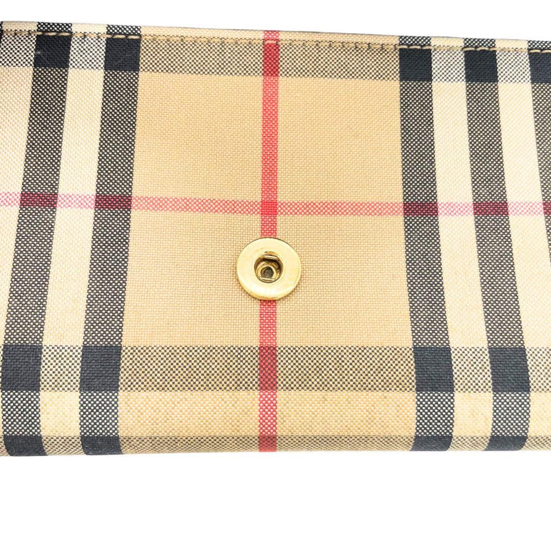 BURBERRY バーバリー チェック×黒 長財布 布袋付
