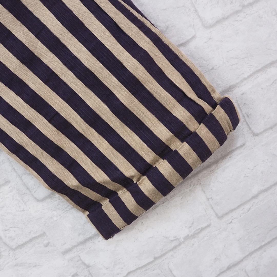 希少【ANN DEMEULEMEESTER】ギミック ストライプ ダブル パンツ