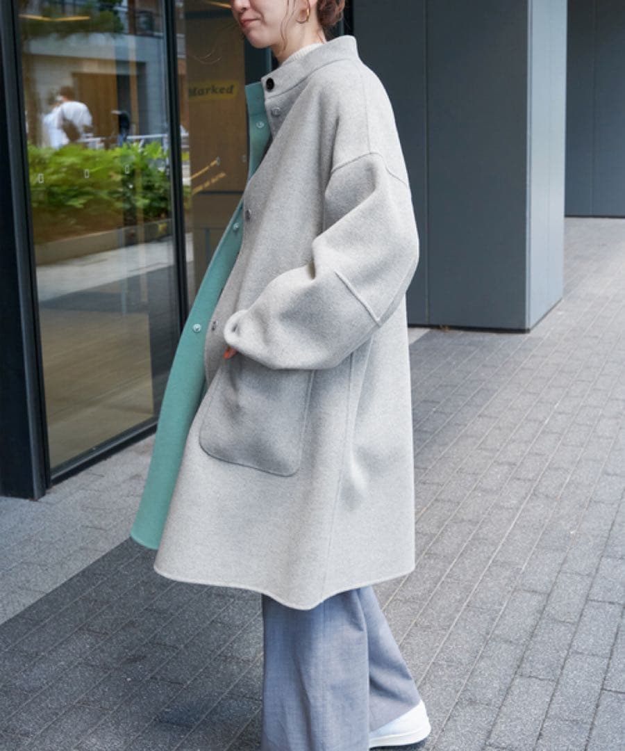 【極美品】B.C STOCK ブレンドリバーシブルミドル丈コート