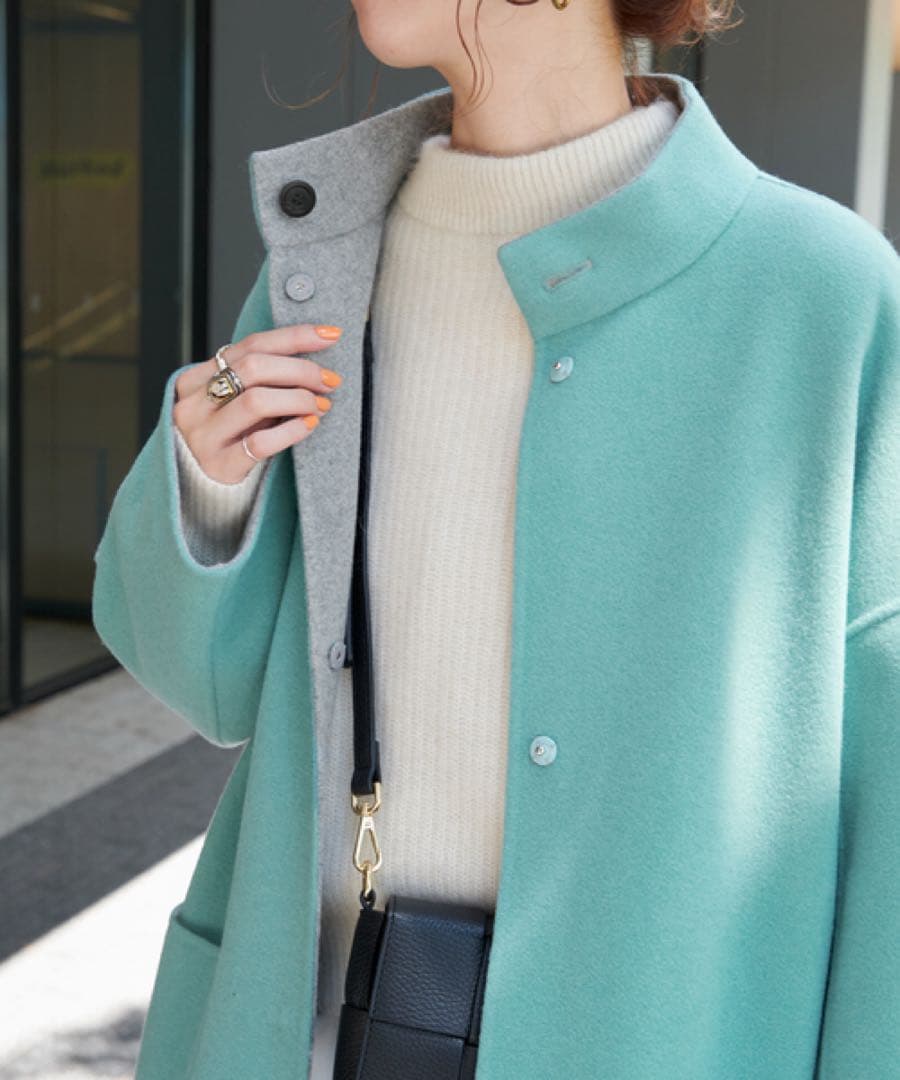 【極美品】B.C STOCK ブレンドリバーシブルミドル丈コート