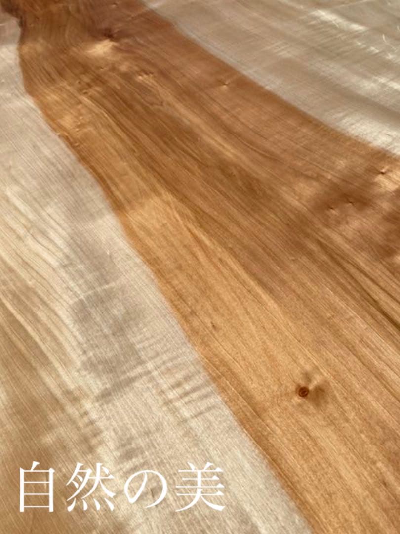 [即購入OK] 栃(とち)ダイニングテーブル　総無垢材極上杢　新品未使用