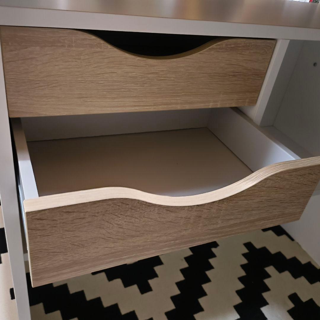 L字デスク 下収納付き引き出し 幅145cm Norzy