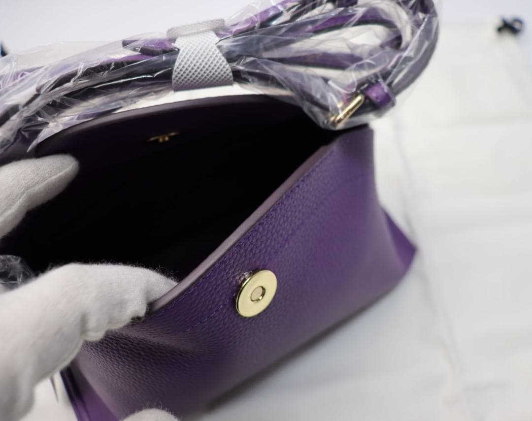 新品タグ付き TOV トーヴ CROSS SHLD ショルダーバッグ 本革製 紫