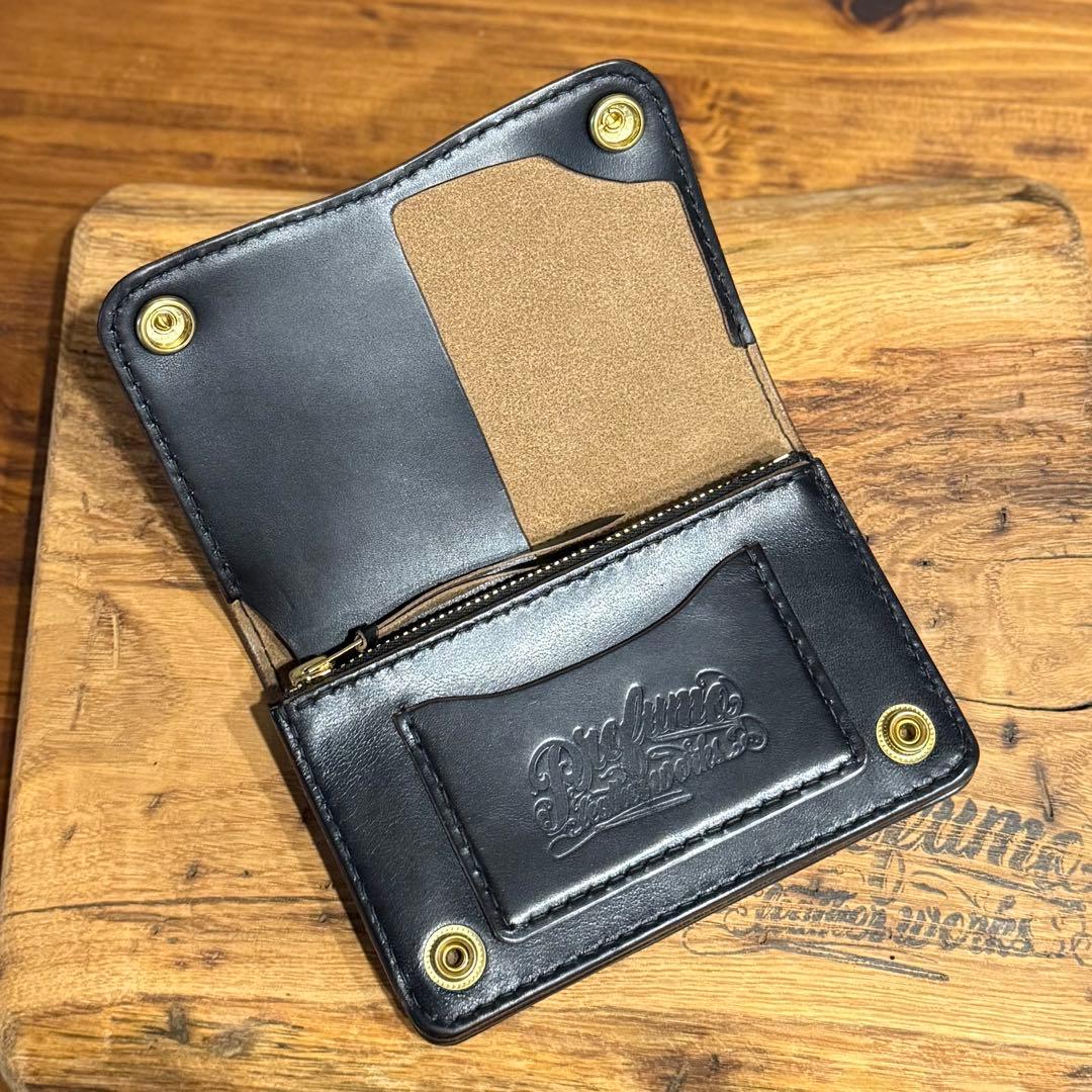 ショート トラッカーウォレット　『ホースバット　茶芯』