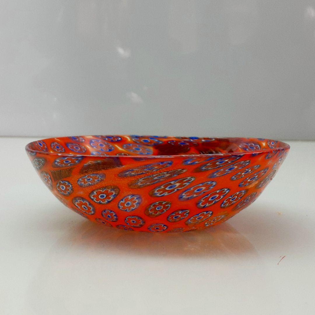 MURANO ムラノ 金彩 レッド ミルフィオリ お碗 皿