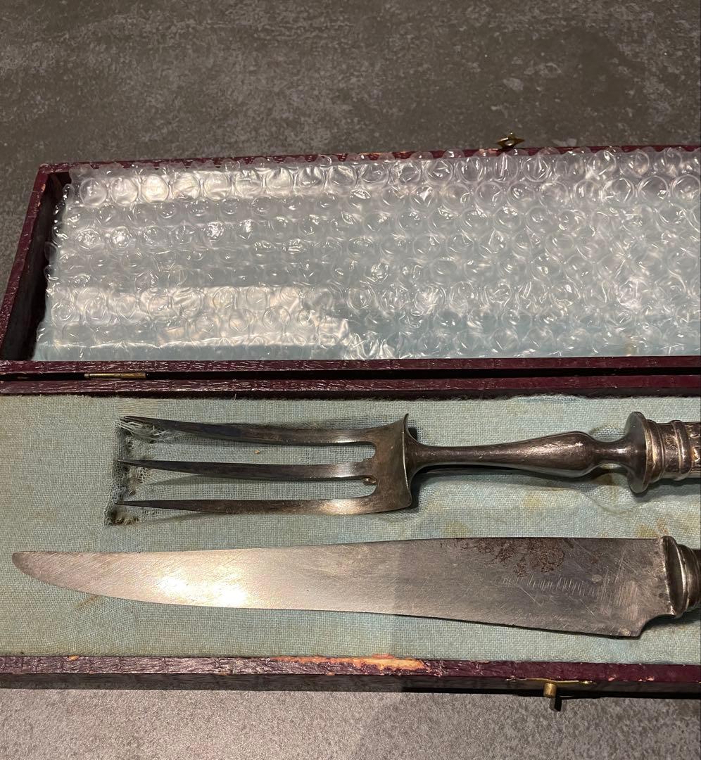 【1/18日まで価格】美品)アンティークナイフフォーク大　パリで購入本物