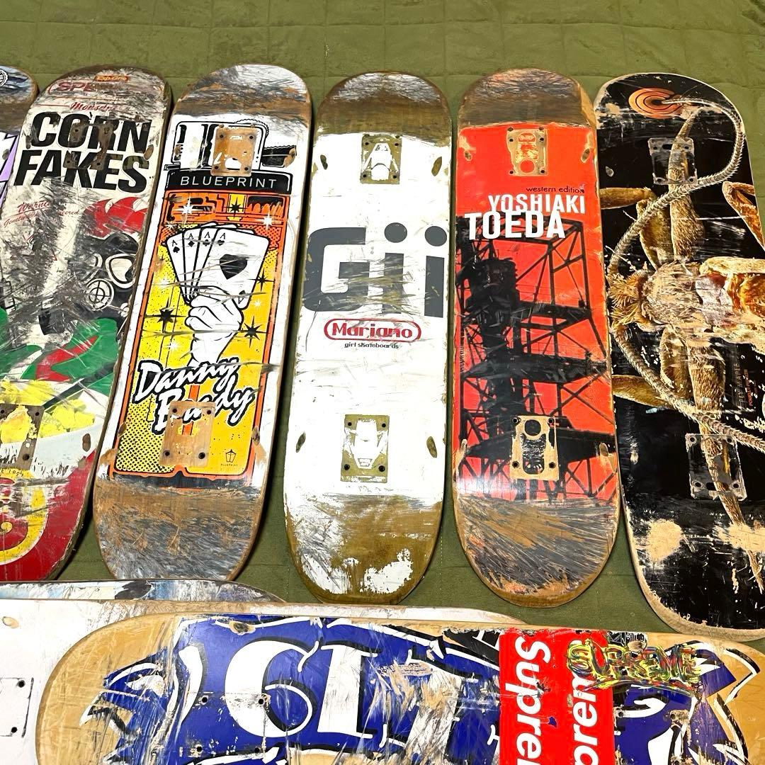 廃デッキ　スケボーデッキ　DIY まとめ売り　スケートボードデッキ　20枚