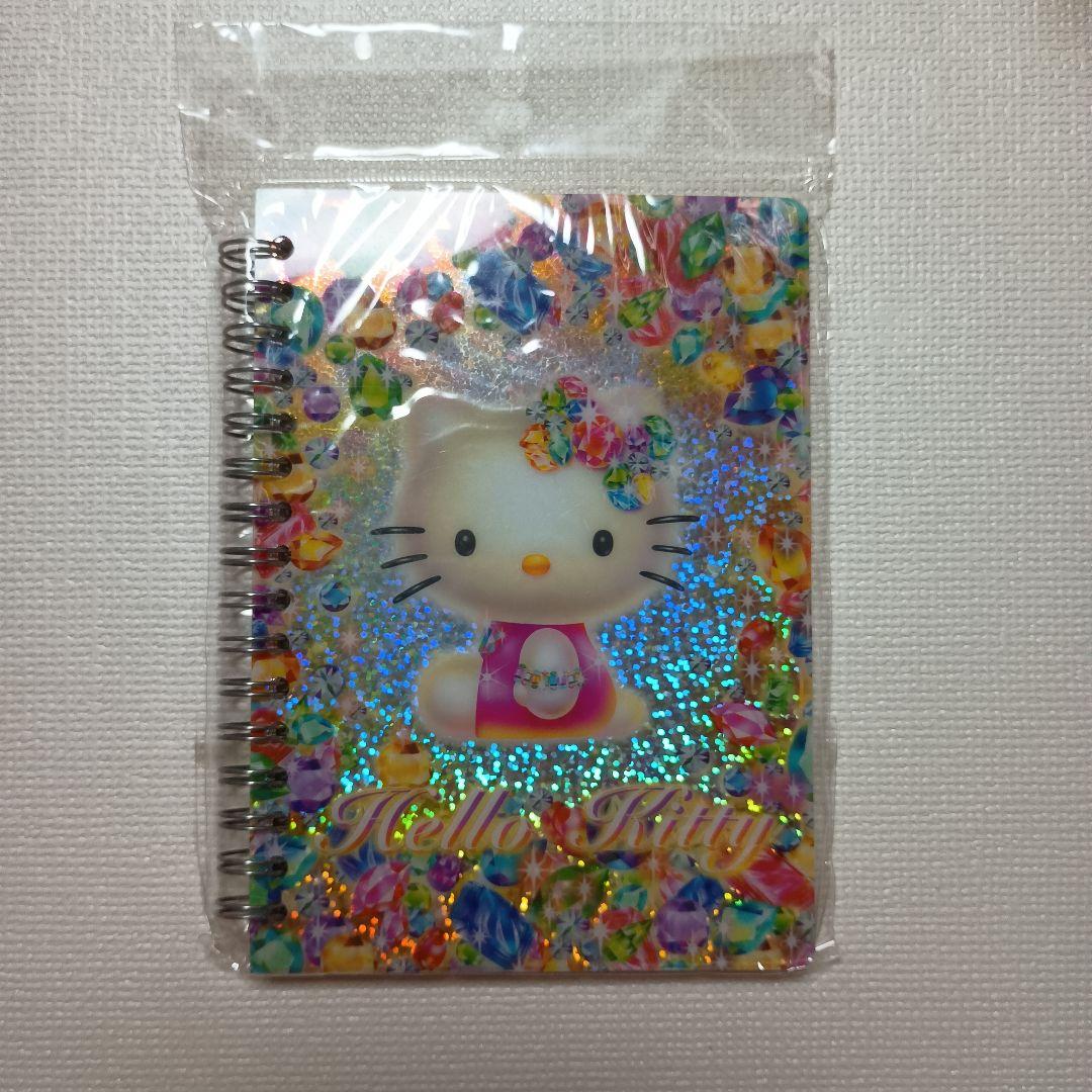 1セット限り‼️ハローキティ　ビジュー　ホログラムメモ　リングノート