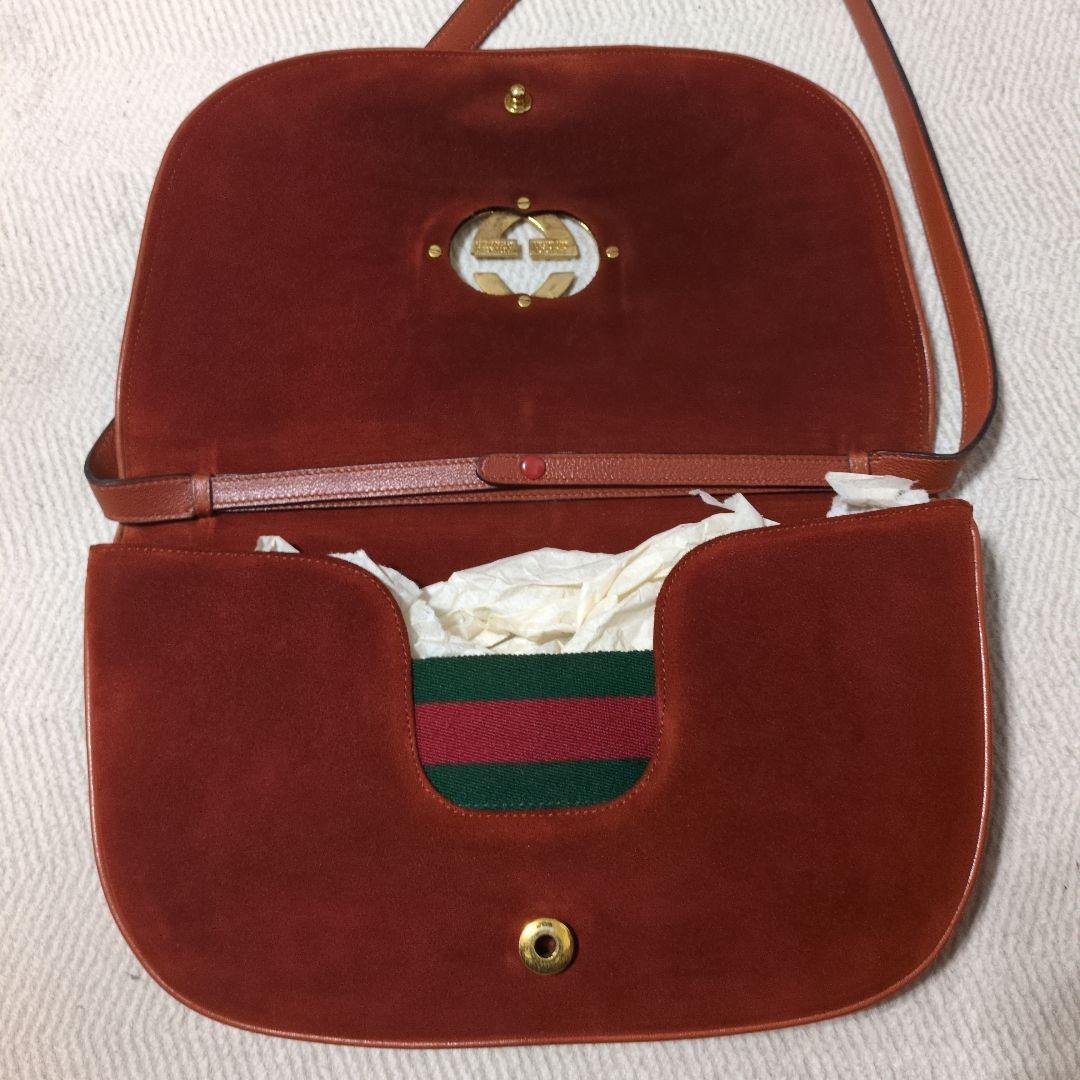 古*︎様 GUCCI ブラウン スエード ショルダーバッグ