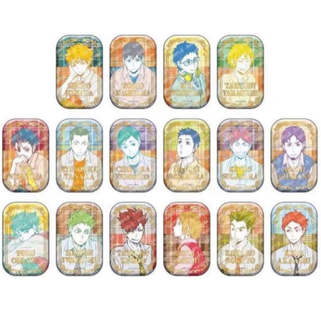 ハイキュー スクエア缶バッジ セブンネット　オフショット　カラー　第1弾