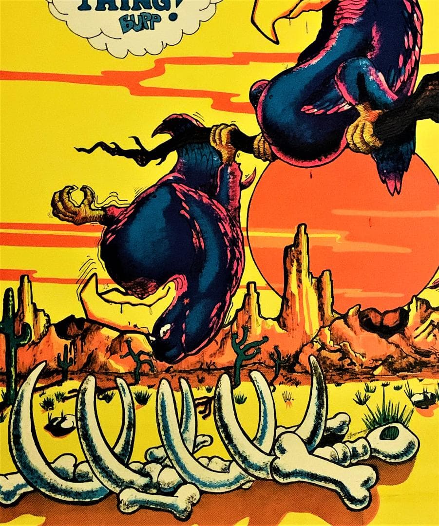 有名デザイン 70’s はげわし コレクティブル ブラックライト ポスター