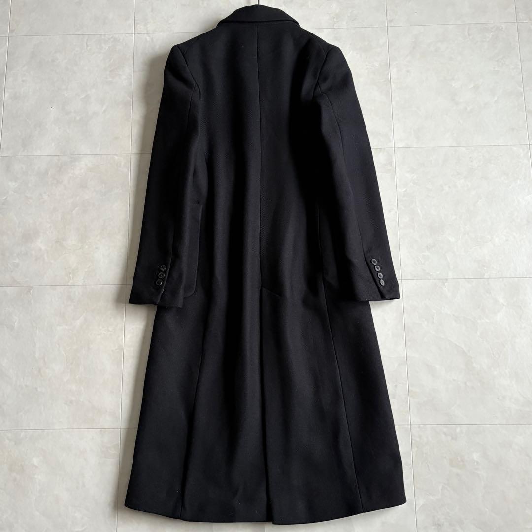 ZARA MANTECO 黒 ダブルチェスターコート XS ウール混 ロング