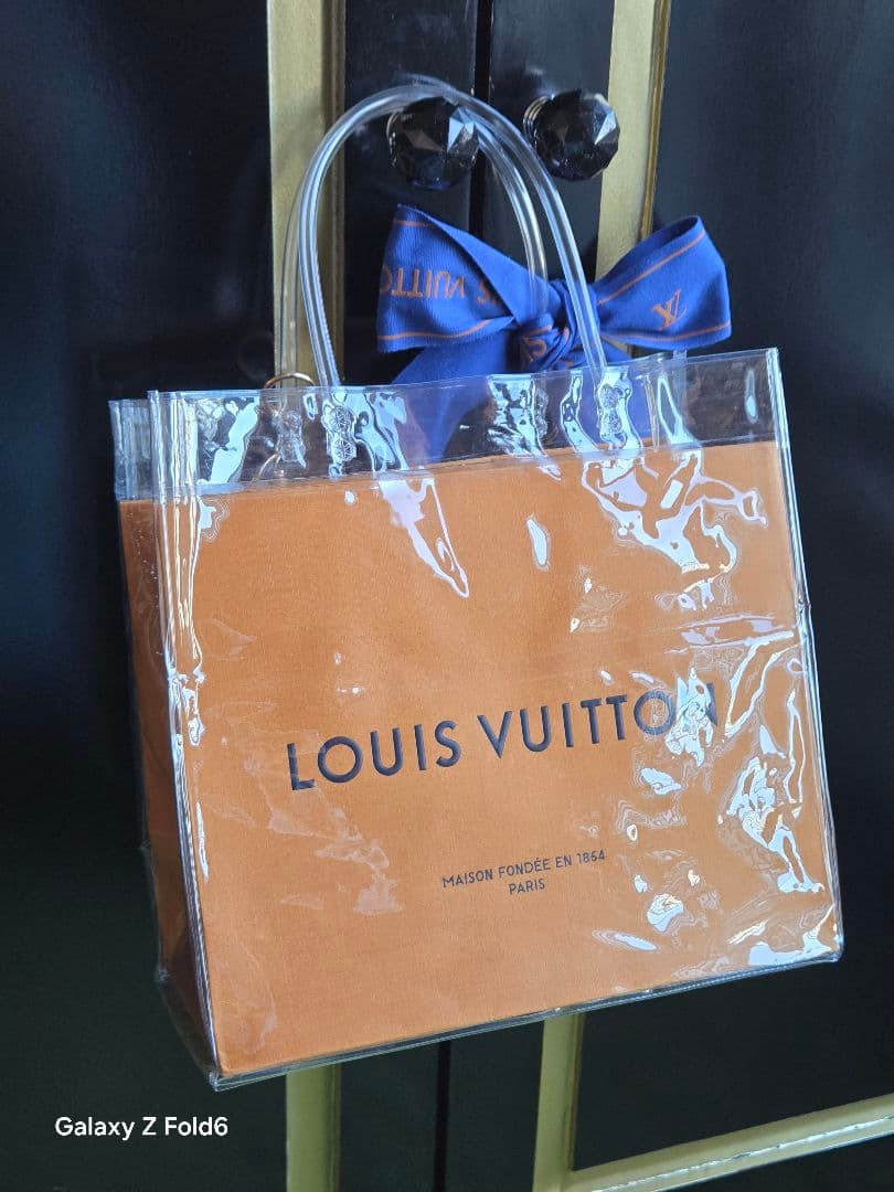 ルイヴィトン ショッパー×クリアトートバッグ チャーム付き