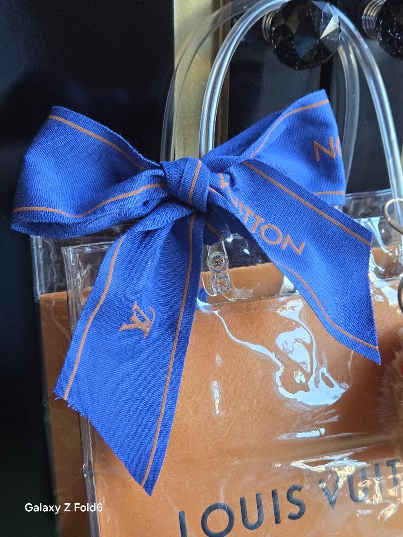 ルイヴィトン ショッパー×クリアトートバッグ チャーム付き