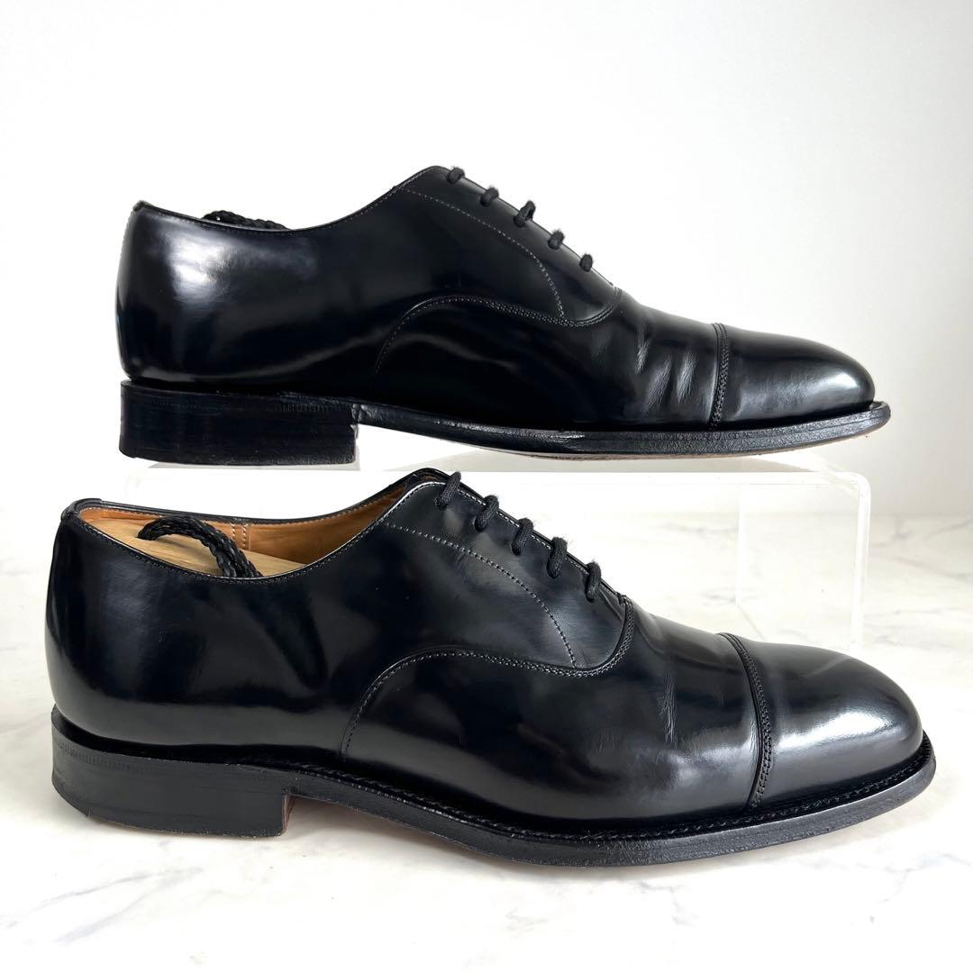 美品 チャーチ UK6 25.0 コンサル ストレートチップ 173 ラスト 黒