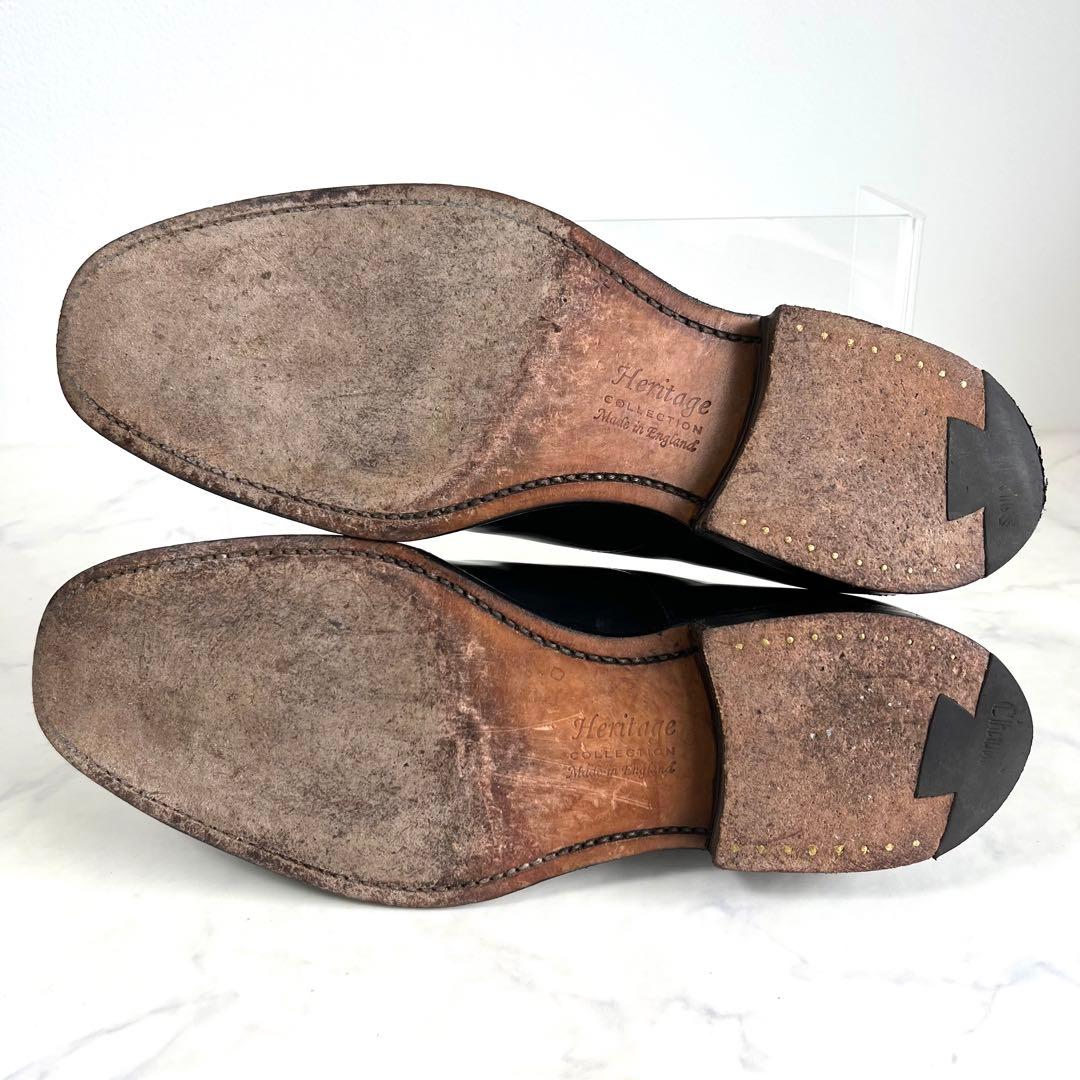 美品 チャーチ UK6 25.0 コンサル ストレートチップ 173 ラスト 黒