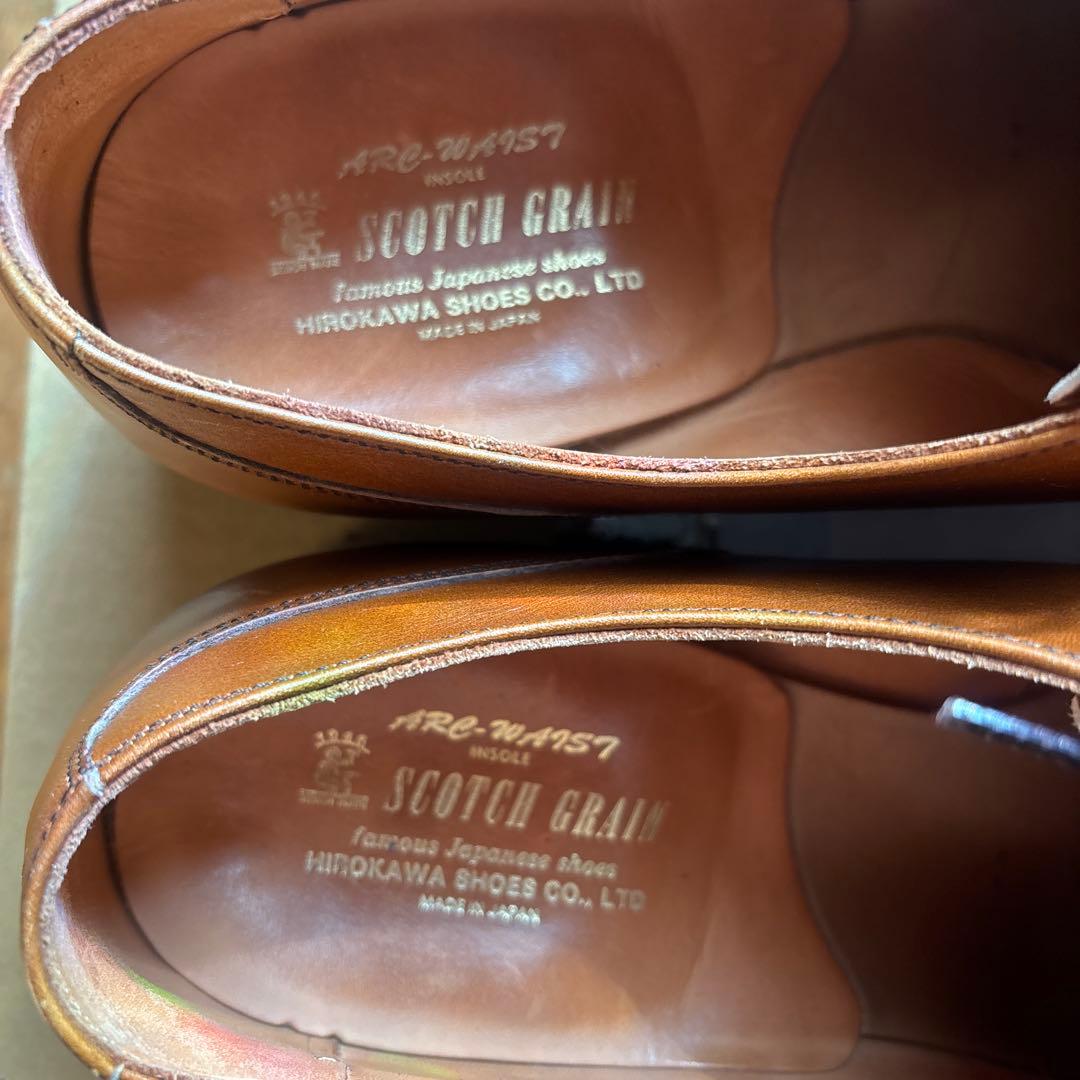 Scotch Grain ブラウン ドレスシューズ25.5 EEE日本製